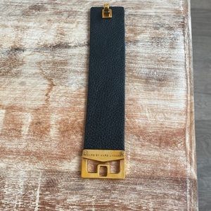 Marc by Marc Jacobs black leather bracelet
